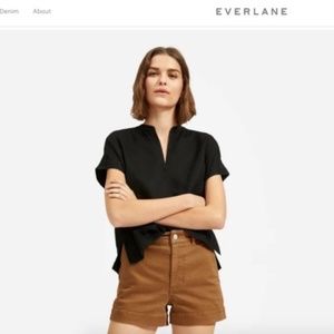 Everlane Linen Split Neck Top 2